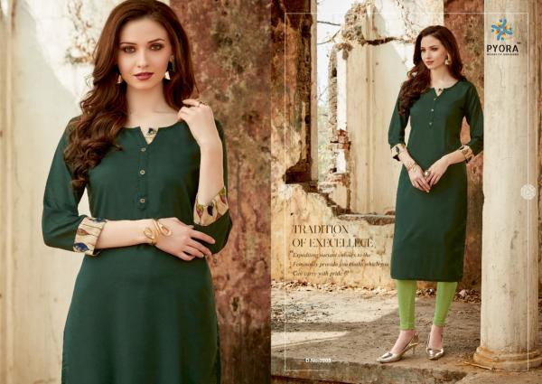 Pyora Thavki 2-Rayon-Slub-Kurti